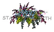 E-266-HK Fern/Flower Cluster